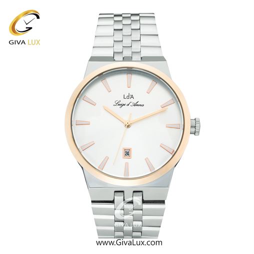 ساعت مچی اورجینال مردانه LdA | لوئیجی د آنا | Luigi d'Ana نقره ای-رزگلد | نقره ای| سفید| کد رفرنس 2504